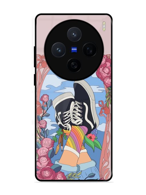 Floral Fantasy Glossy Soft Edge Case for Vivo X200 (5G)