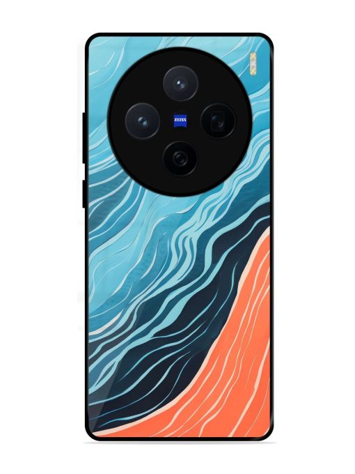 Oceanic Divide Glossy Soft Edge Case for Vivo X200 (5G)