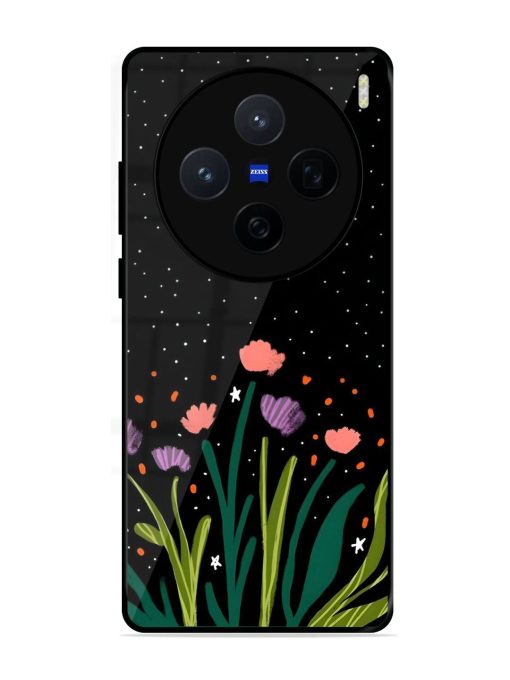Midnight Bloom Glossy Soft Edge Case for Vivo X200 (5G)
