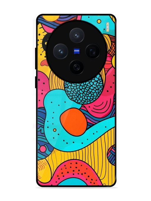 Psychedelic Patterns Glossy Soft Edge Case for Vivo X200 (5G)