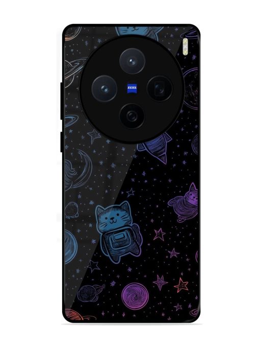 Cosmic Cat Chaos Glossy Soft Edge Case for Vivo X200 (5G)