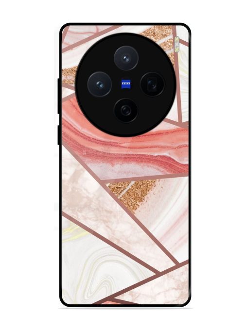 Rosy Mosaic Glossy Soft Edge Case for Vivo X200 (5G)