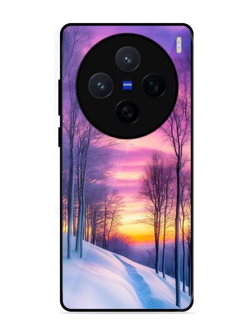 Winter'S Purple Haze Glossy Soft Edge Case for Vivo X200 (5G)