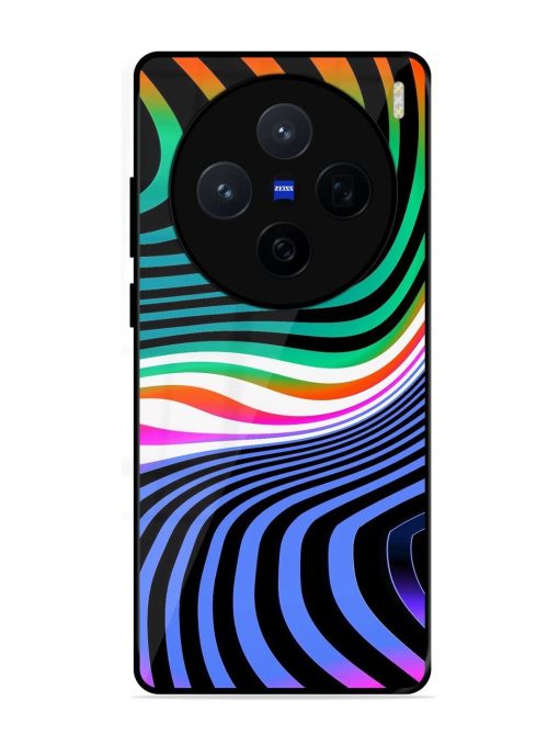 Psychedelic Waves Glossy Soft Edge Case for Vivo X200 (5G)