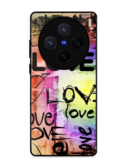 Love Graffiti Glossy Soft Edge Case for Vivo X200 (5G)