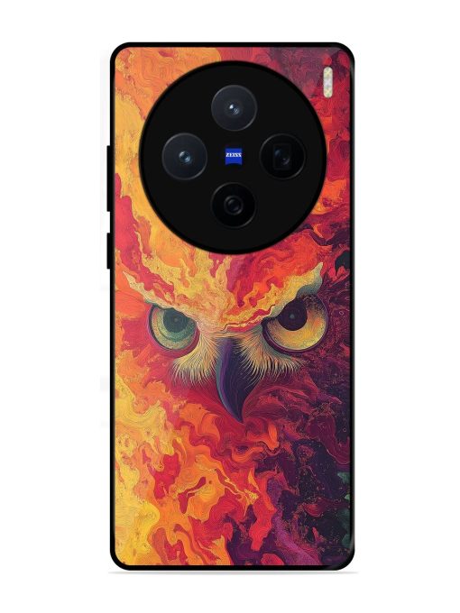 Fiery Owl Glossy Soft Edge Case for Vivo X200 (5G)