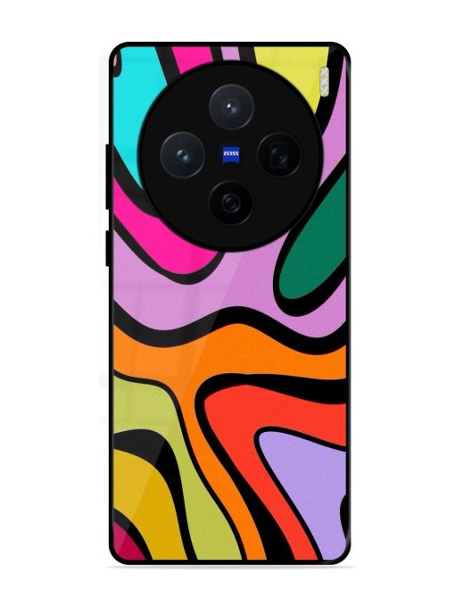 Groovy Swirls Glossy Soft Edge Case for Vivo X200 (5G)