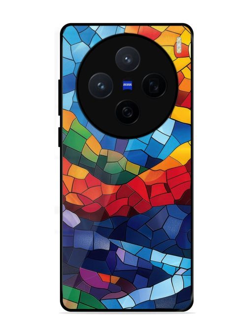 Mosaic Sunset Glossy Soft Edge Case for Vivo X200 (5G)