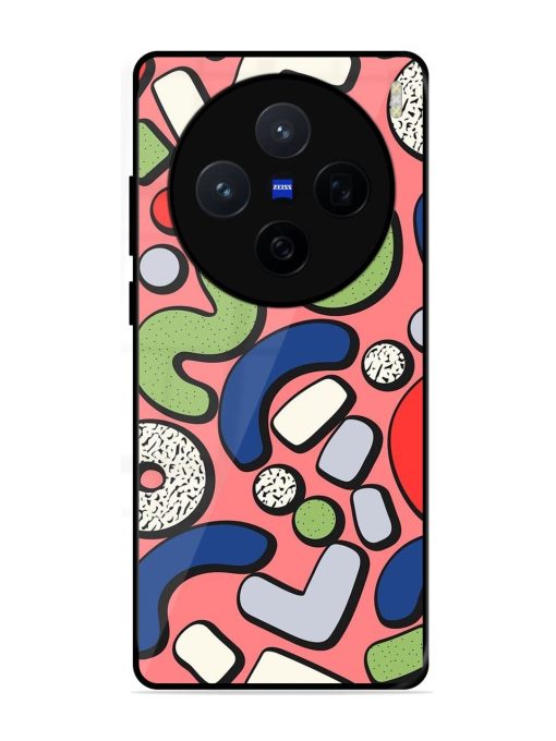 Groovy Geometric Shapes Glossy Soft Edge Case for Vivo X200 (5G)