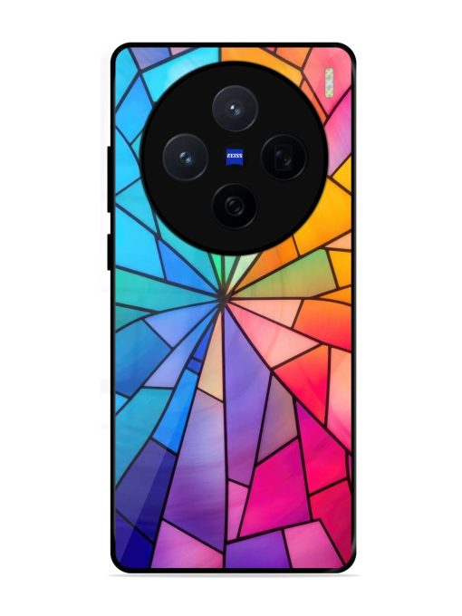 Stained Glass Kaleidoscope Of Colors Glossy Soft Edge Case for Vivo X200 (5G)