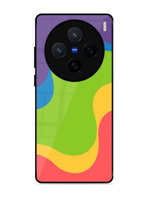 Wavy Rainbow Wonderland Glossy Soft Edge Case for Vivo X200 (5G)