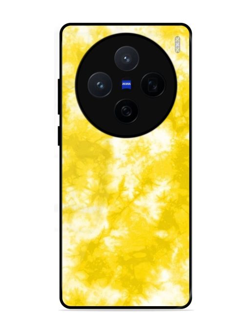 Golden Tie-Dye Twirl Glossy Soft Edge Case for Vivo X200 (5G)