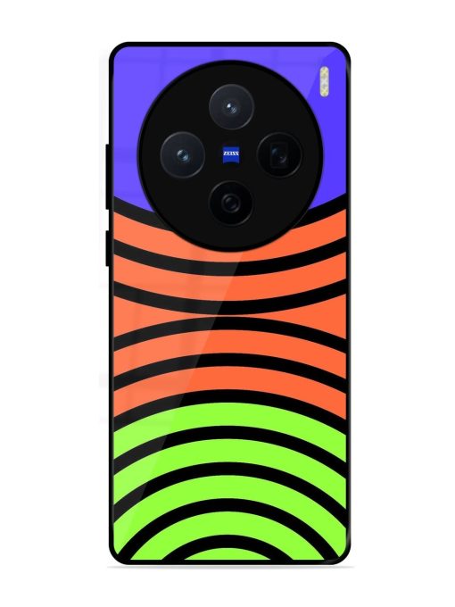 Psychedelic Stripe Symphony Glossy Soft Edge Case for Vivo X200 (5G)