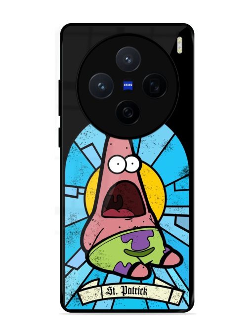 St. Patrick'S Day Stained Glass Patrick Star Glossy Soft Edge Case for Vivo X200 (5G)