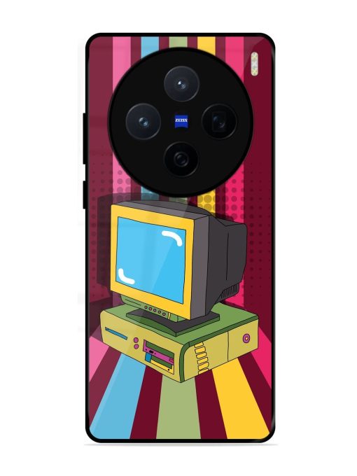 Retro Tech Vibes Glossy Soft Edge Case for Vivo X200 (5G)