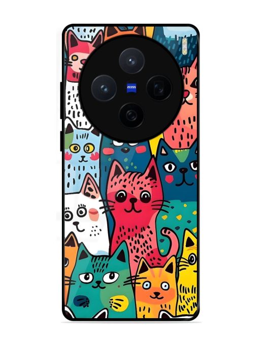 Feline Frenzy Glossy Soft Edge Case for Vivo X200 (5G)