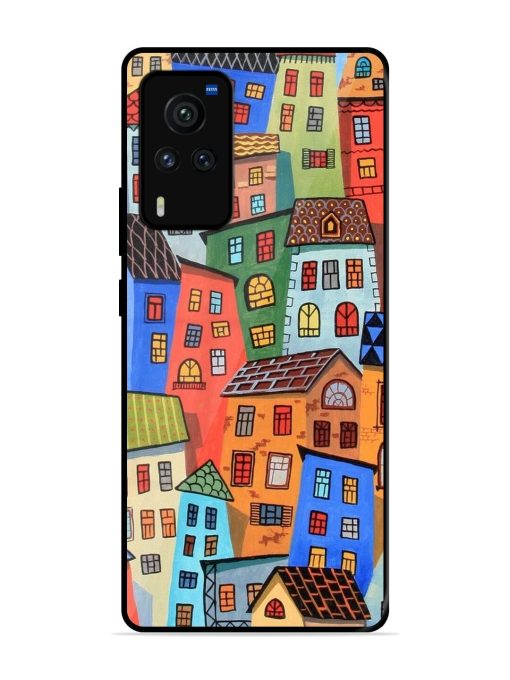 Rainbow House Glossy Soft Edge Case for Vivo X60 Pro