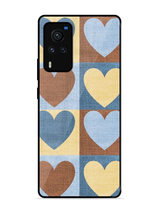Hearts On Canvas Glossy Soft Edge Case for Vivo X60 Pro