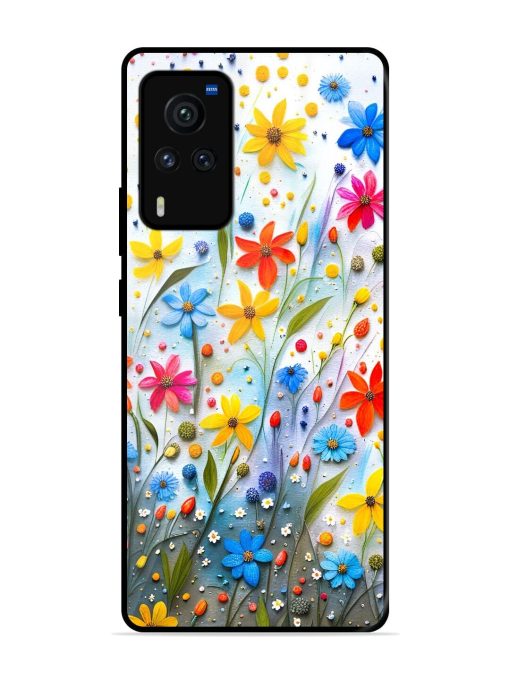 Vibrant Floral Glossy Soft Edge Case for Vivo X60 Pro