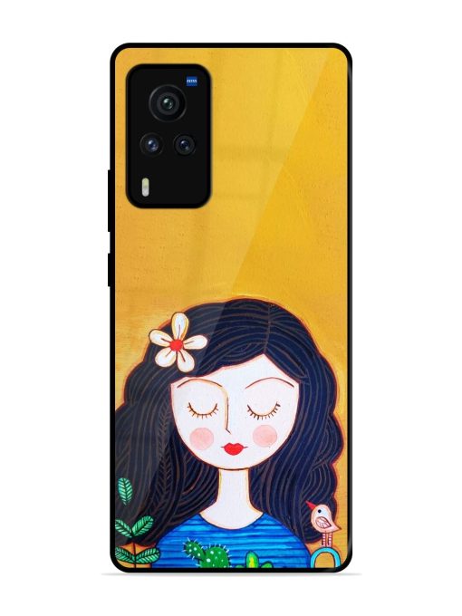Girl Illustration Glossy Soft Edge Case for Vivo X60 Pro