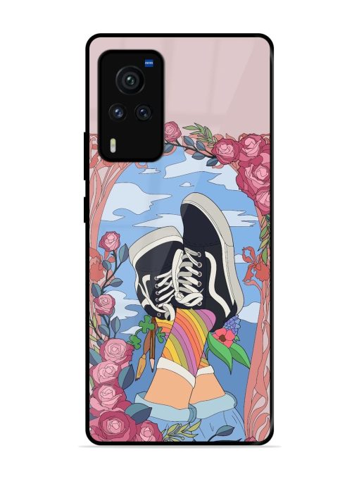 Floral Fantasy Glossy Soft Edge Case for Vivo X60 Pro