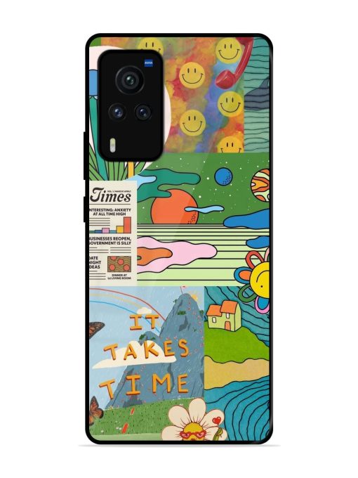 Groovy Vibes Glossy Soft Edge Case for Vivo X60 Pro