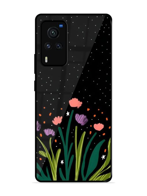 Midnight Bloom Glossy Soft Edge Case for Vivo X60 Pro