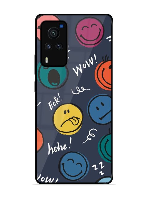 Emoticon Parade Glossy Soft Edge Case for Vivo X60 Pro