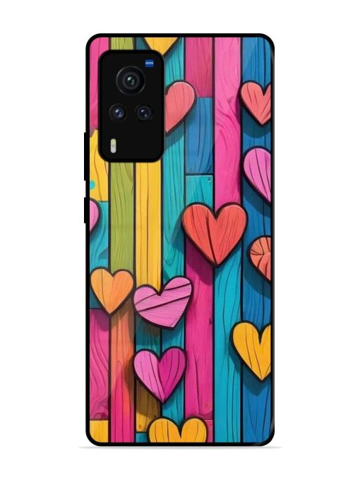 Rainbow Of Hearts Glossy Soft Edge Case for Vivo X60 Pro