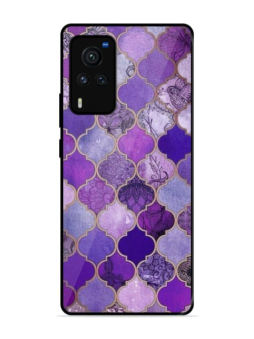 Purple Mosaic Magic Glossy Soft Edge Case for Vivo X60 Pro