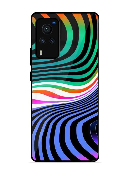 Psychedelic Waves Glossy Soft Edge Case for Vivo X60 Pro