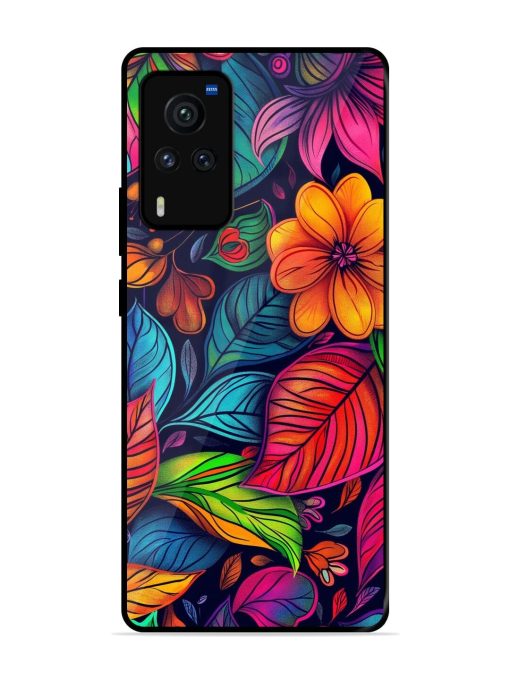 Rainbow Of Blooms Glossy Soft Edge Case for Vivo X60 Pro