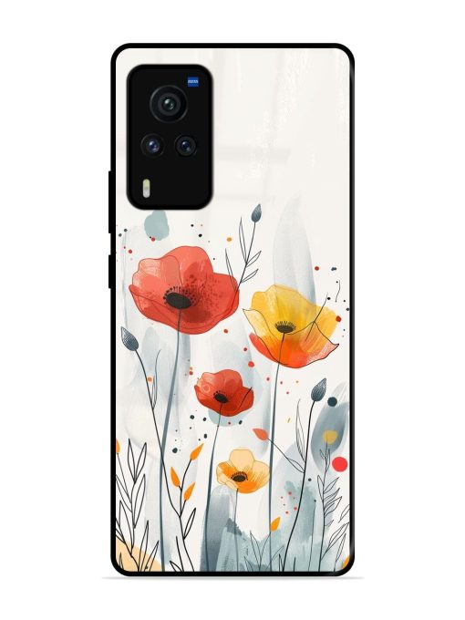 Poppy Fields Glossy Soft Edge Case for Vivo X60 Pro