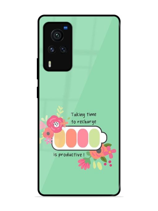 Recharge And Bloom Glossy Soft Edge Case for Vivo X60 Pro