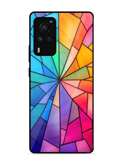 Stained Glass Kaleidoscope Of Colors Glossy Soft Edge Case for Vivo X60 Pro