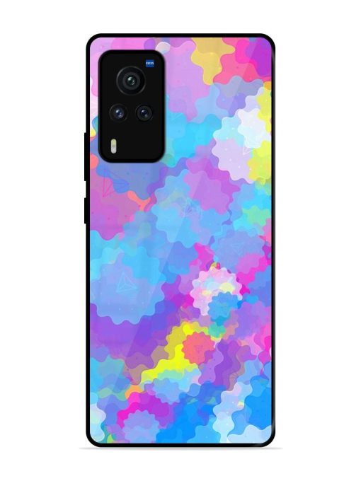 Psychedelic Cloud Burst Glossy Soft Edge Case for Vivo X60 Pro