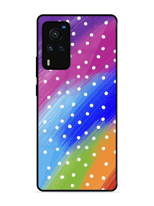 Rainbow Polka Dot Dream Glossy Soft Edge Case for Vivo X60 Pro