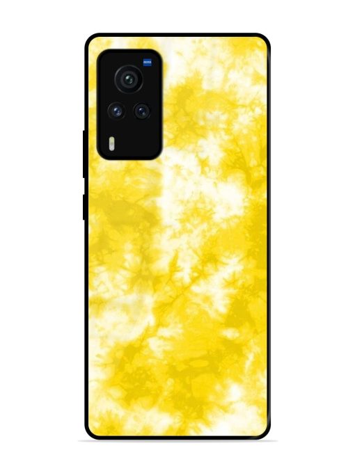 Golden Tie-Dye Twirl Glossy Soft Edge Case for Vivo X60 Pro