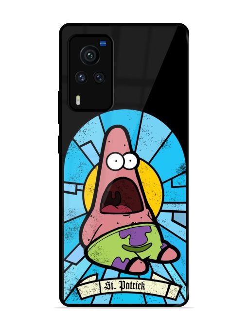 St. Patrick'S Day Stained Glass Patrick Star Glossy Soft Edge Case for Vivo X60 Pro