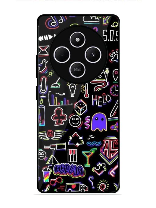 Neon Doodle Glossy Soft Edge Case for Xiaomi Redmi 14C (5G)