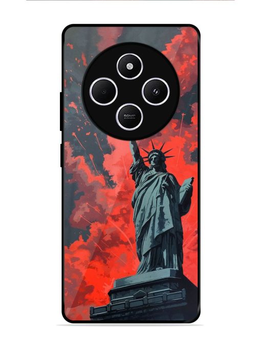 Lady Liberty'S Firework Finale Glossy Soft Edge Case for Xiaomi Redmi 14C (5G)
