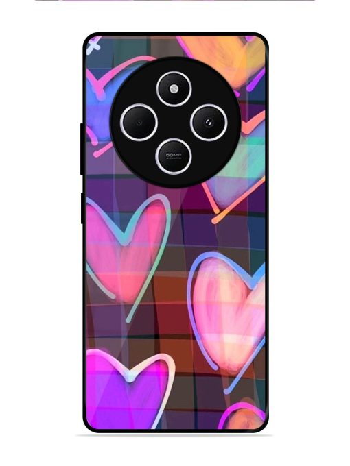 Neon Hearts Glossy Soft Edge Case for Xiaomi Redmi 14C (5G)
