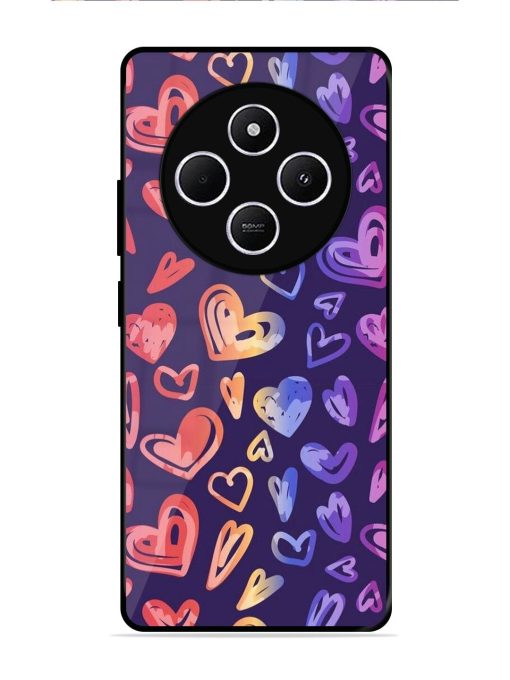 Rainbow Hearts Glossy Soft Edge Case for Xiaomi Redmi 14C (5G)