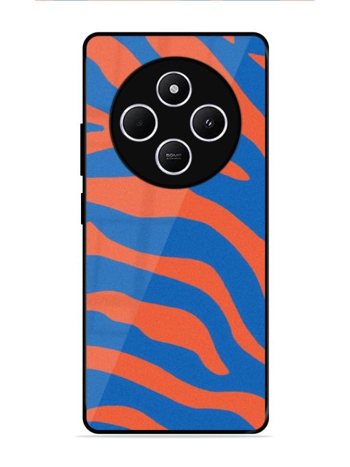 Zebra Stripes In Blue And Orange Glossy Soft Edge Case for Xiaomi Redmi 14C (5G)