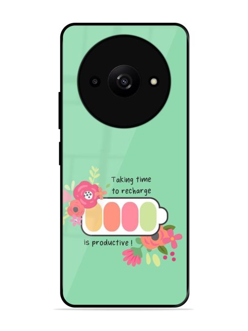 Recharge And Bloom Glossy Soft Edge Case for Xiaomi Redmi A3X