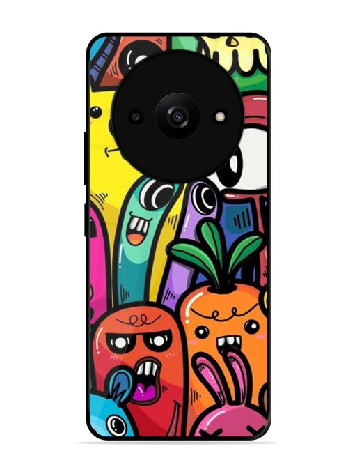 Whimsical Doodle Chaos Glossy Soft Edge Case for Xiaomi Redmi A3X