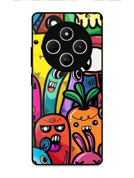 Whimsical Doodle Chaos Glossy Soft Edge Case for Xiaomi Redmi A4 (5G)