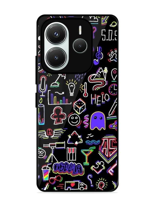 Neon Doodle Glossy Soft Edge Case for Xiaomi Redmi Note 14 (5G)