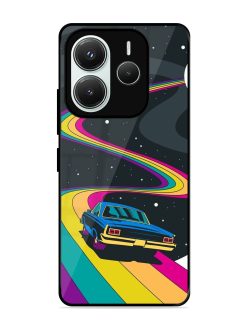 Rainbow Road Glossy Soft Edge Case for Xiaomi Redmi Note 14 (5G)