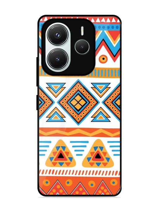 Vibrant Tribal Pattern Glossy Soft Edge Case for Xiaomi Redmi Note 14 (5G)
